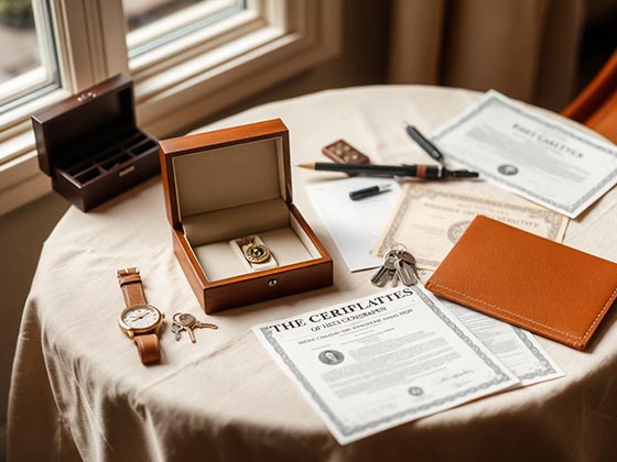 Image of personal items on table for Equitable Distribution topic